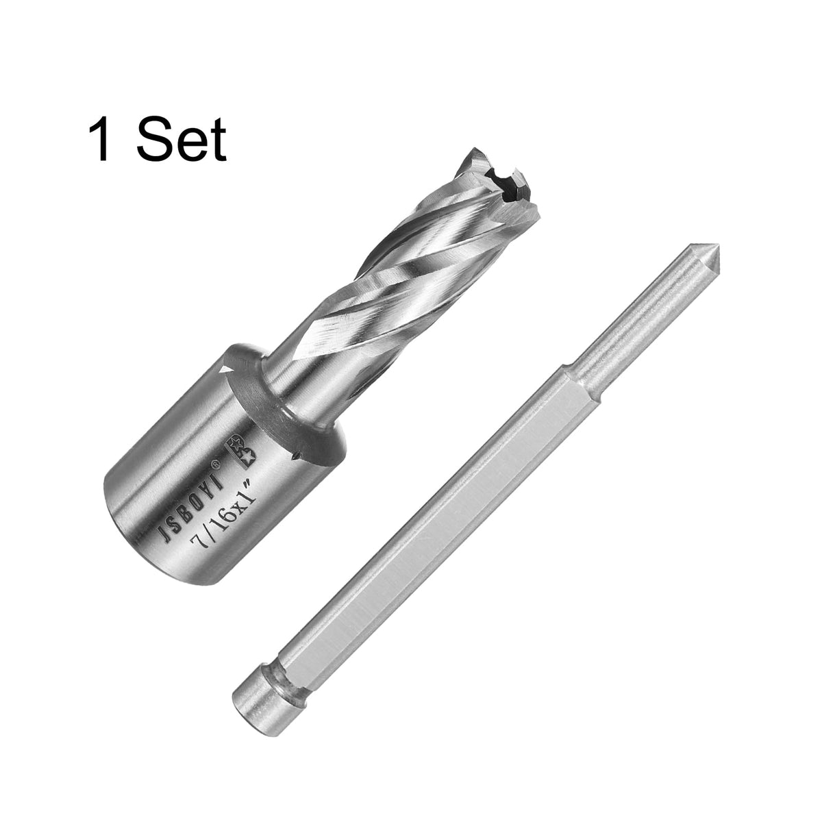 HARFINGTON Annular Cutter 7/16" Cutting Diameter Shank 3/4" with 1" Depth of Locating Pin M2 High-Speed Steel Drill Bit Annular Cutter for Standard Magnetic Drills Machine Tools Mills