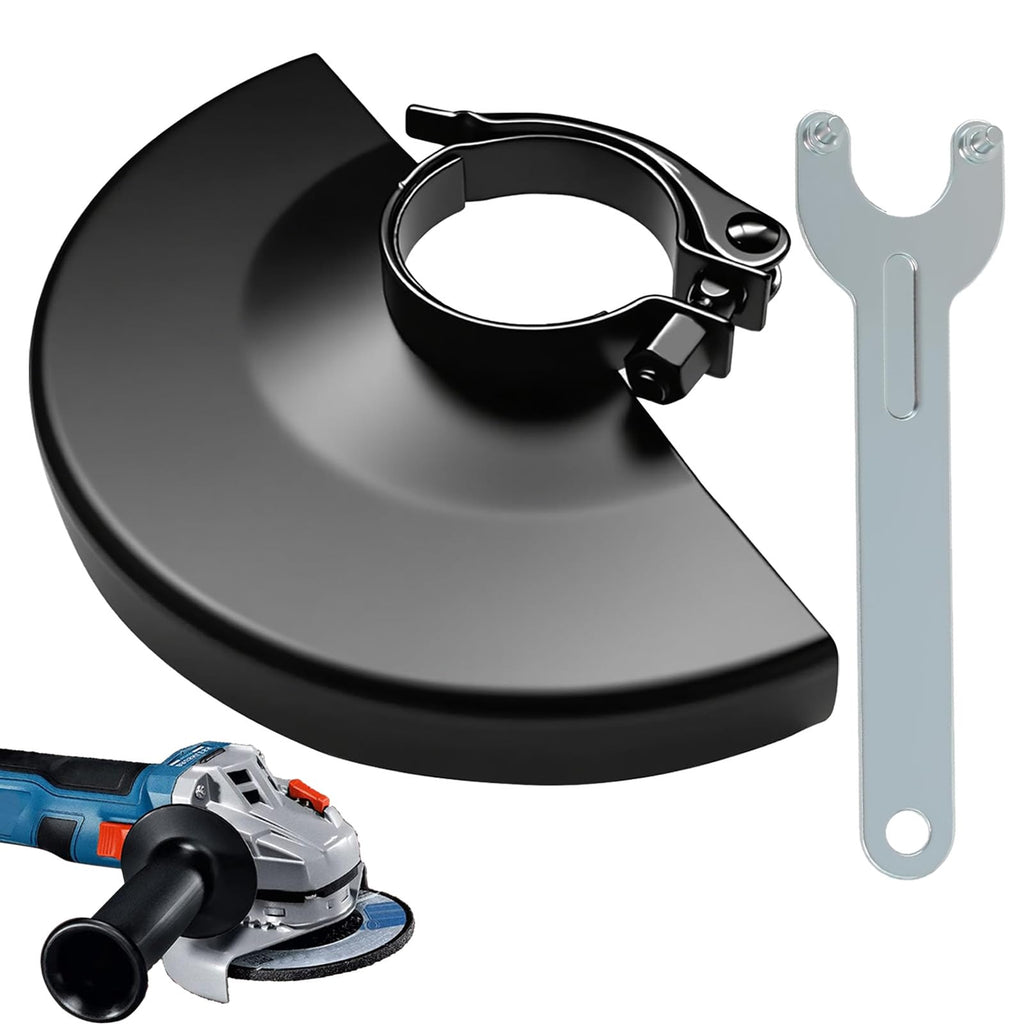 Universal Angle Grinder Guard, 6.45 inch, with Flange Wrench, Adjustable Protective Shield for 4-6 inch Grinder Blades 397661-01 Fits for Dewalt Milwaukee Metabo Bosch RYOBI Grinders