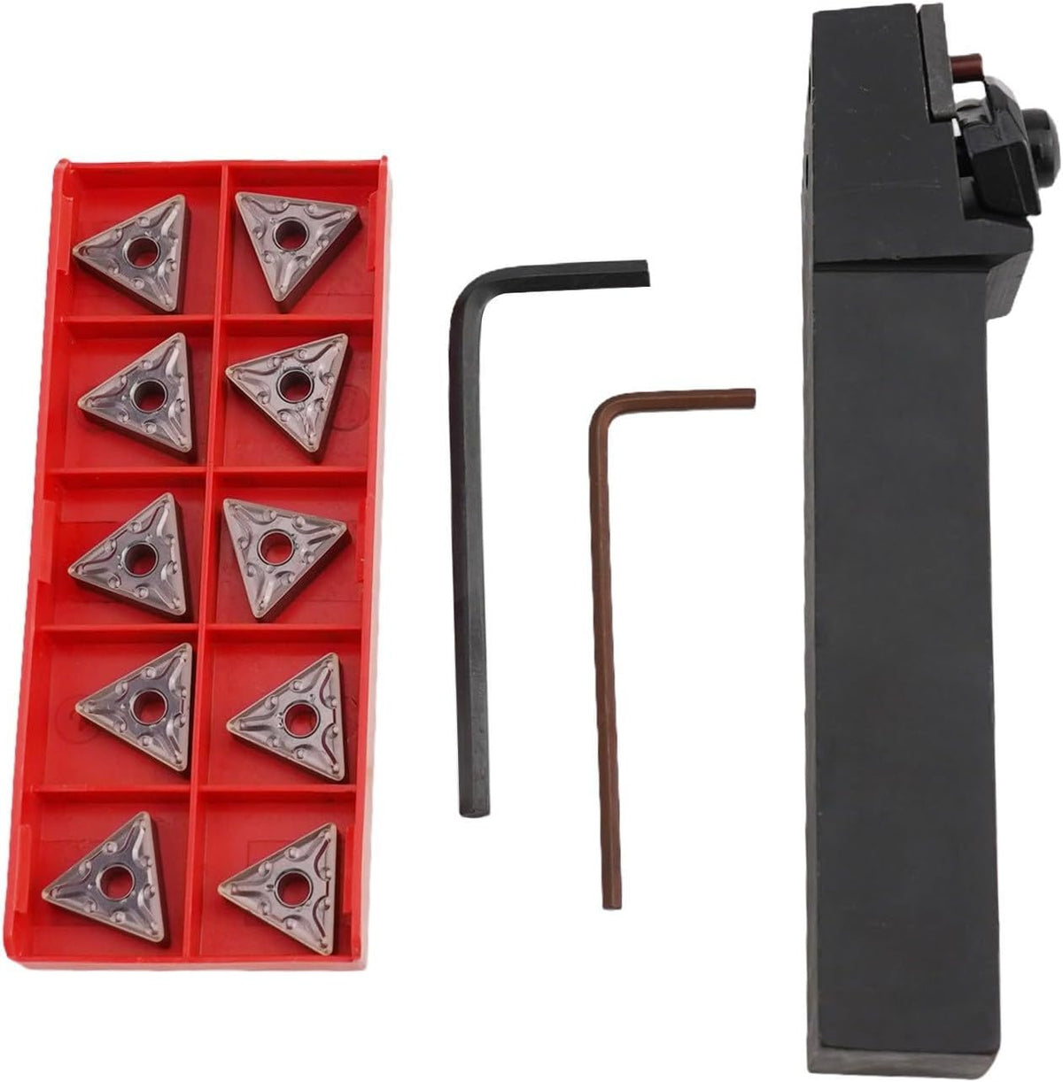 12 Pcs Metal Indexable Carbide Turning Insert for blades CNMG 431 WTJNR2020K16 Lathe Turning Tool Holder, Carbide Inserts For Metal Lathe