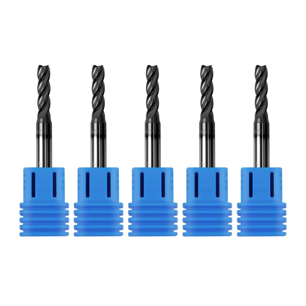 5Pcs 5/32" Carbide Square End Mills, ALTiN Coated, 4 Flute End Mill Bits