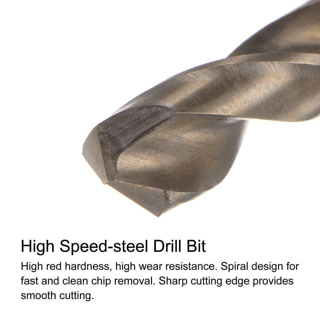 uxcell Tap & Bit Sets, M7 x 0.75 H2 Straight Flute Machine Thread Milling Tap, 6.2mm M35 Cobalt High Speed Steel (HSS-CO) Twist Drill Bit