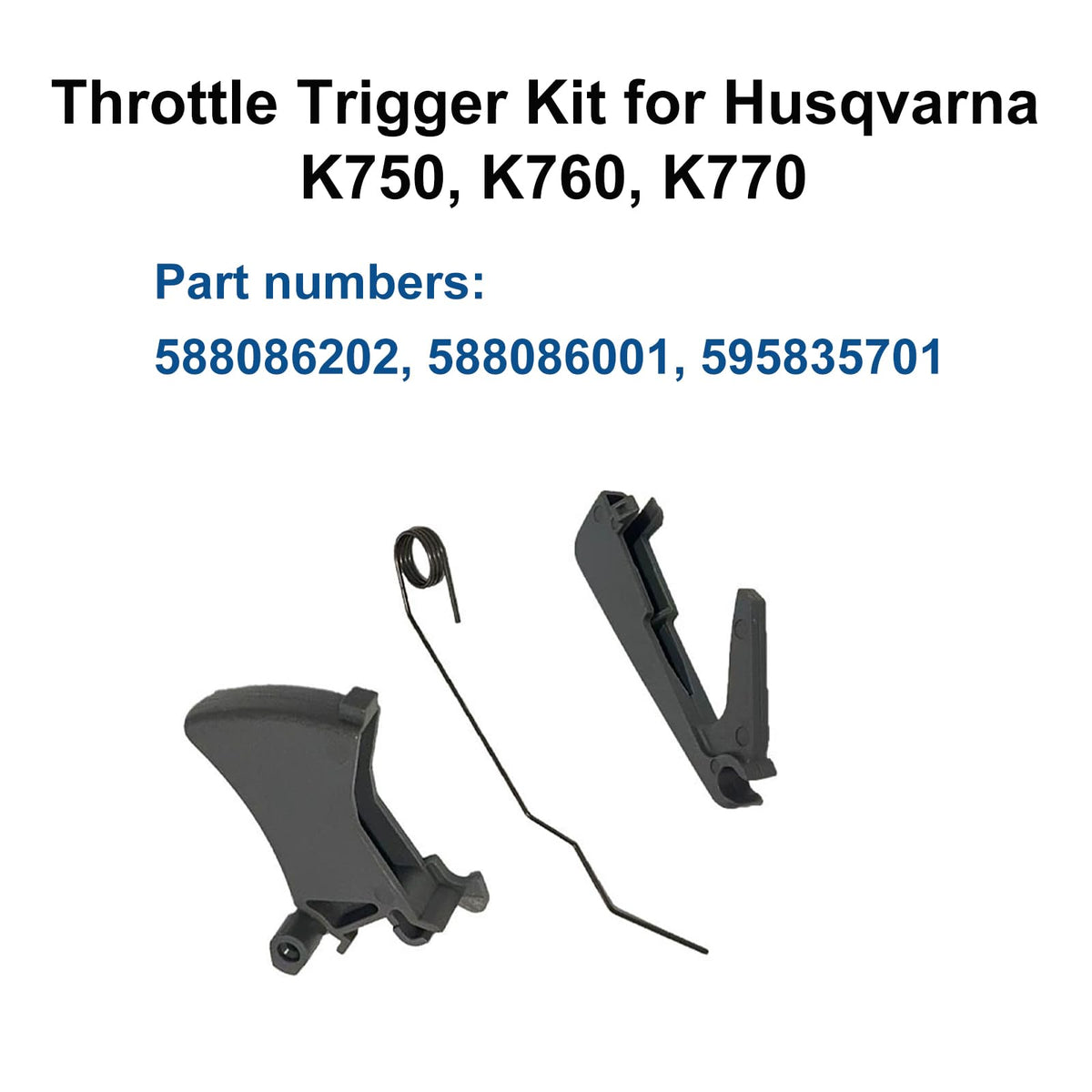 Odashen Throttle Trigger Kit for Husqvarna K750 K760 K770, 3-Piece