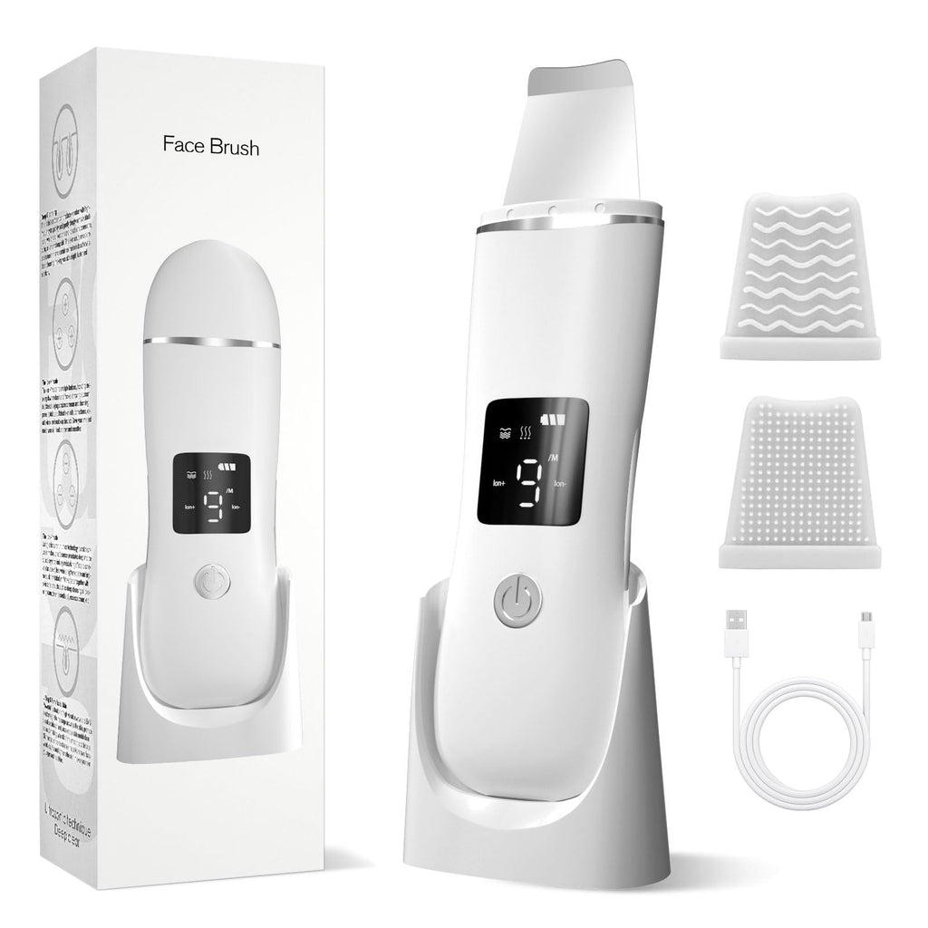 Face Scrubber Skin Spatula, Blackhead Remover with 4 Modes, Pore Extractor Face Spatula Deep Cleansing for Facial