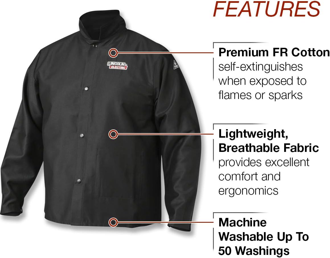 Premium Flame Resistant (FR) Cotton Welding Jacket | Breathable | K2985