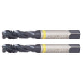 Sowa Tool 2pcs M12 x 1.75mm Spiral Flute Tap – HSSE-V3, Yellow Ring, Metric Thread, High Performance for Alloy & Stainless Steel, Machine Tap for Blind Holes, Pack of 2
