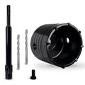 DECKRKAT 2-3/4" Concrete Hole Saw Kit,Electroplated Black Quenching Tech,Heavy-Duty Thickened Alloy Teeth,SDS Plus Shank & 2 Center Bits for Concrete,Brick,Stone.
