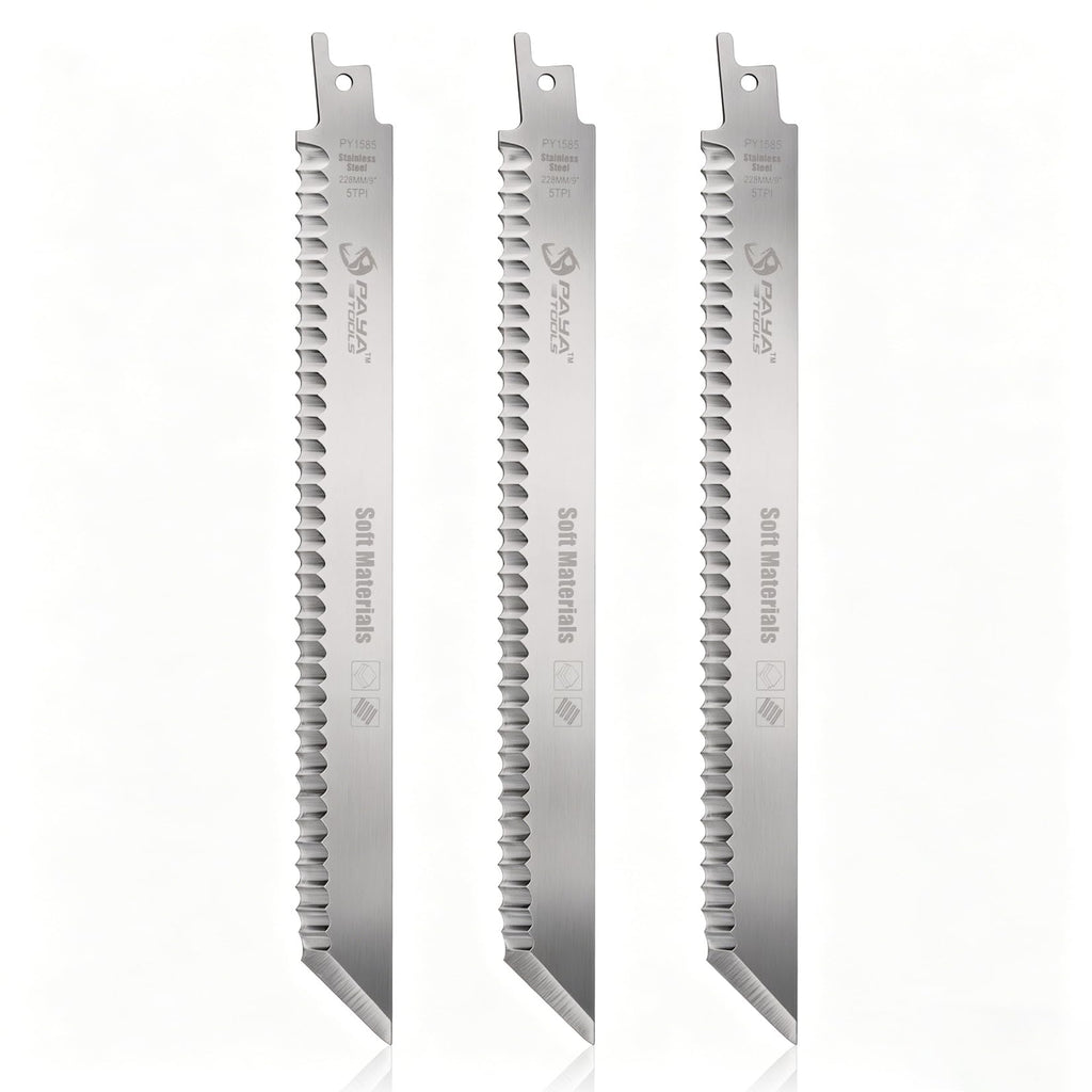 PAYA TOOLS 3 Piece 9-Inch Reciprocating Saw Blades for Foam Insulation