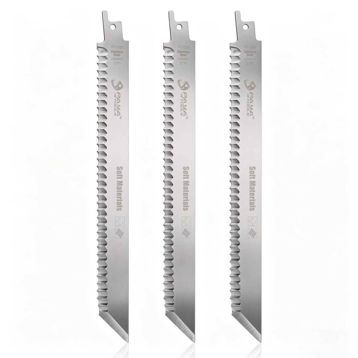 PAYA TOOLS 3 Piece 9-Inch Reciprocating Saw Blades for Foam Insulation