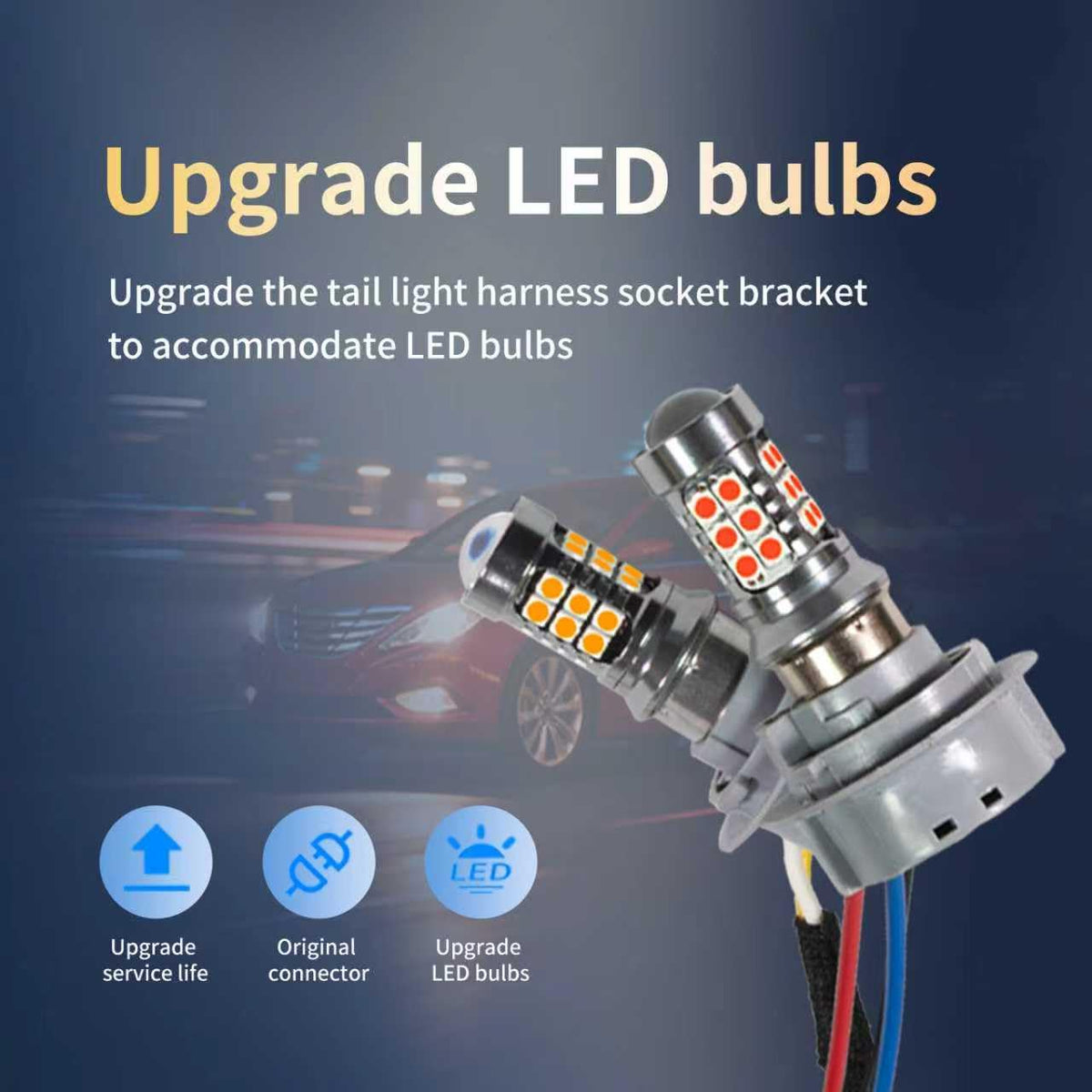 Tail Light Lamp Holder and Wiring Harness Compatible with Sonata 2011-2014