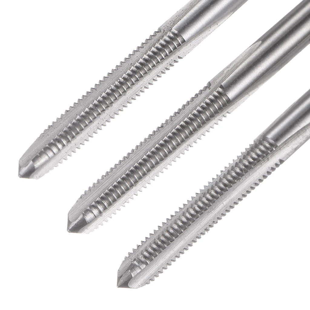 uxcell 3pcs Metric Hand Tap Set, M3 x 0.5 Taper/Plug/Bottom Thread Screw Taps, High Speed Steel Hand Threading Tapping Tool Kit