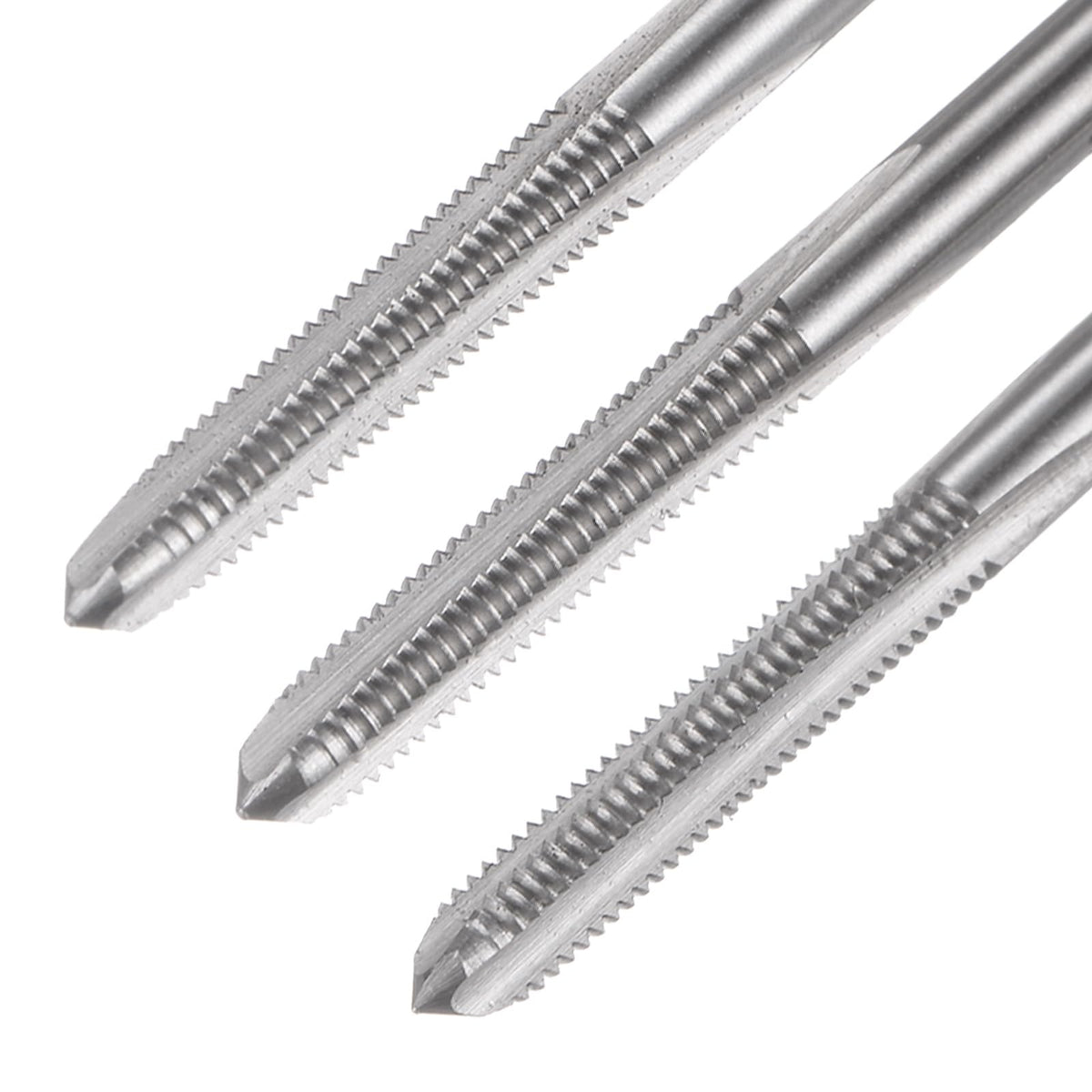 uxcell 3pcs Metric Hand Tap Set, M3 x 0.5 Taper/Plug/Bottom Thread Screw Taps, High Speed Steel Hand Threading Tapping Tool Kit