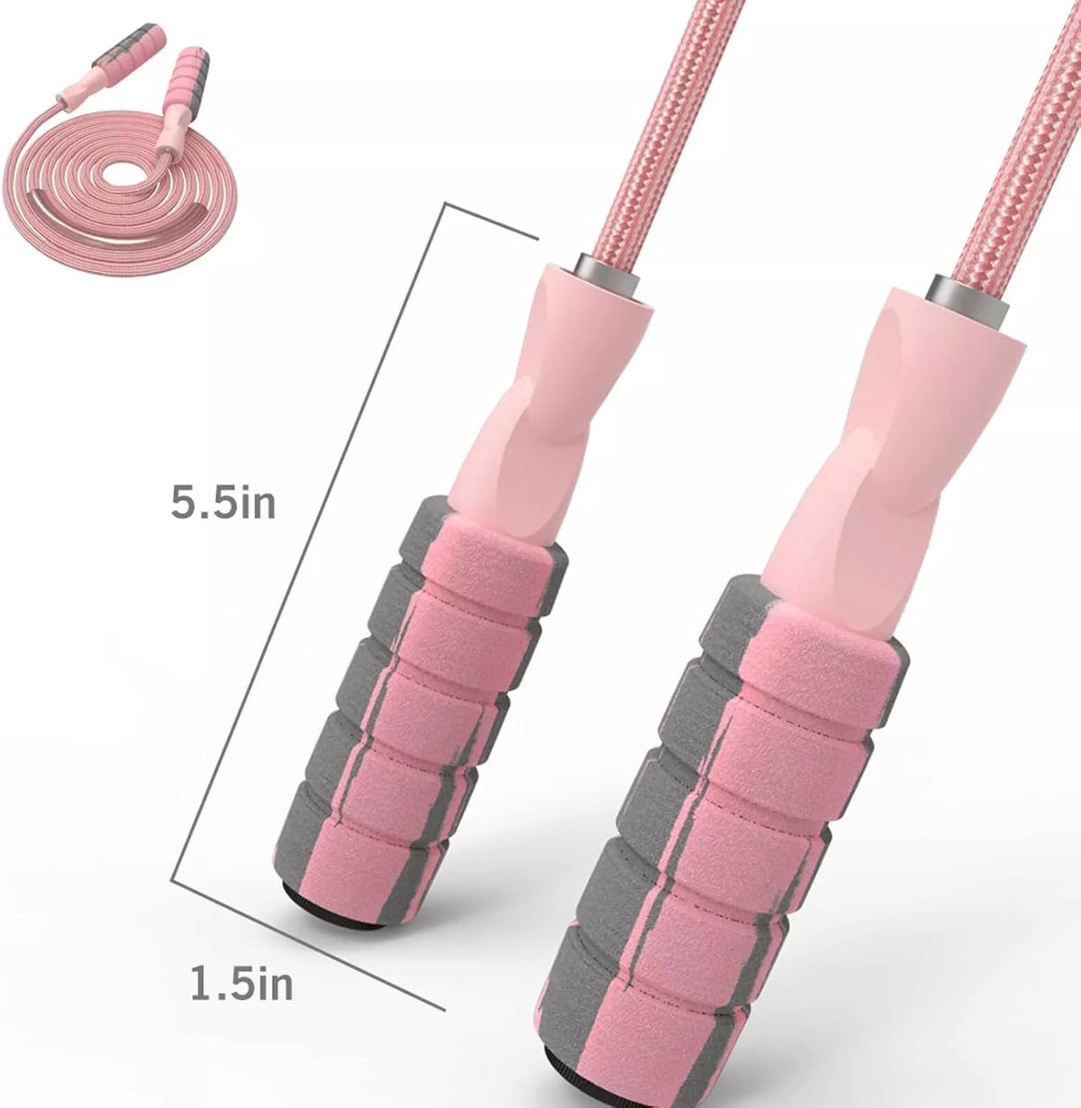 Jump Rope Cotton Adjustable Skipping Weighted jumprope for Women，Adult and Children Athletic Fitness Exercise Jumping