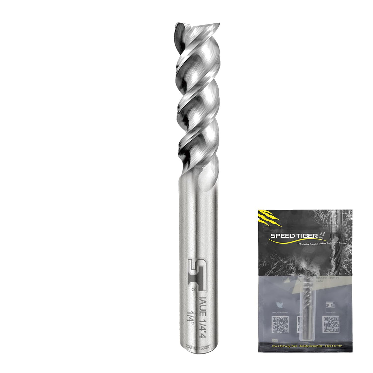 SPEED TIGER Carbide Square End Mill - 3 Flute - IAUE1/2 3 (1 Piece, 1/2") - High Feed U-Type Design - for Roughing and Finishing - for Milling Aluminum Applications – Professional Mill Bits Sets