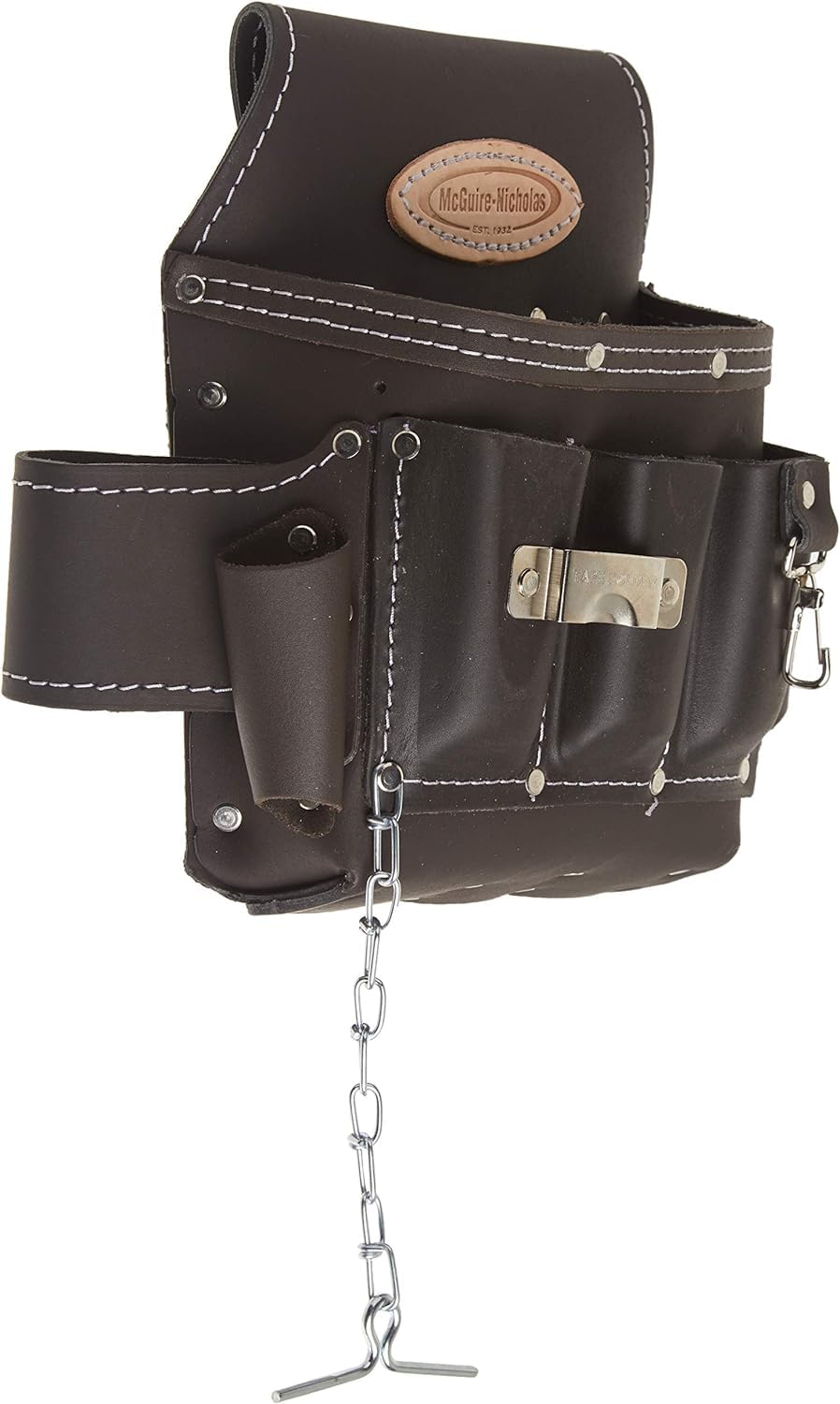 Electrician Tool Pouch, 12 Pocket, 1 Pack, Brown