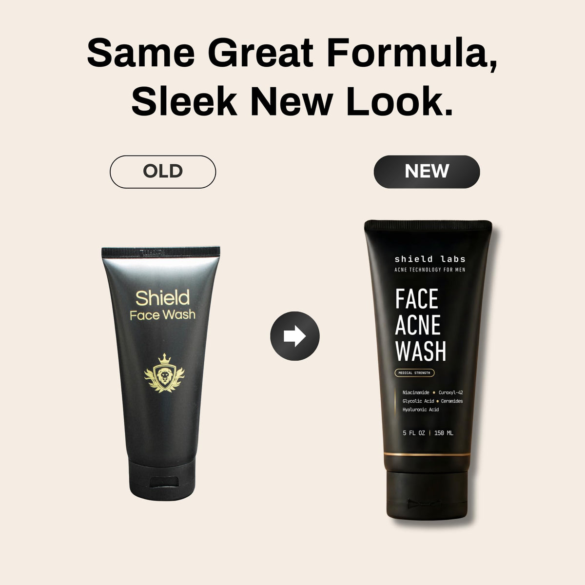 Face Acne Wash for Men and Boys, Curoxyl-42 Face Wash to Clear, Treat, and Prevent Acne, Gentle formula with