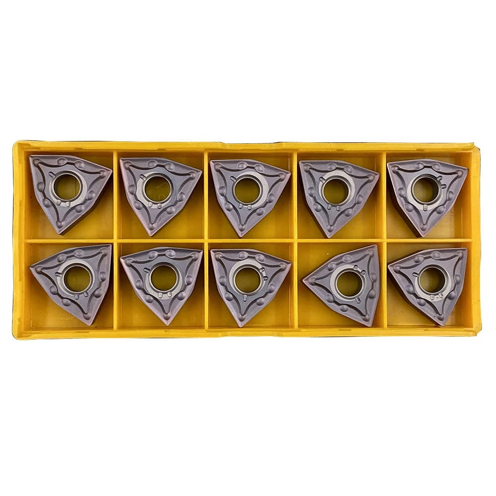 GBJ 20pcs WNMG 431 WNMG080404 Bronze Carbide Turning Inserts Lathe Carbide Inserts Cutting Tools for Machining Steel Parts/Stainless Steel (WNMG431)
