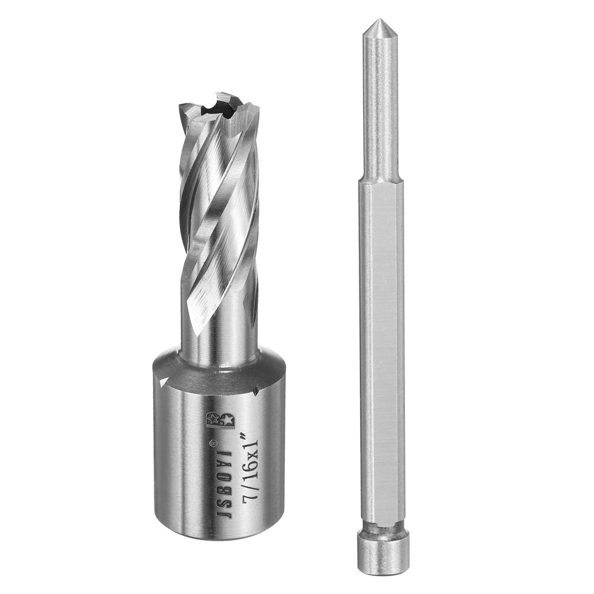 HARFINGTON Annular Cutter 7/16" Cutting Diameter Shank 3/4" with 1" Depth of Locating Pin M2 High-Speed Steel Drill Bit Annular Cutter for Standard Magnetic Drills Machine Tools Mills