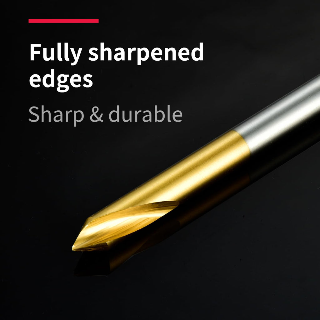Positioning Drill bit 60° Metric Titanium-Coated Centre Drill bit High-Precision Centre Drill Suitable for Metal/Wood/Plastic CNC Lathe Machining DRINYOUNG (60 Degree, 4x50L TIN)