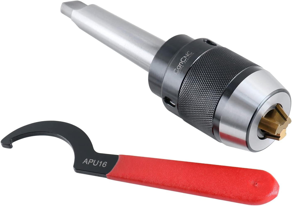 CanCNC MT3 Keyless Drill Chuck, 1/16-1/2in, Integrated Shank, 0537-1203