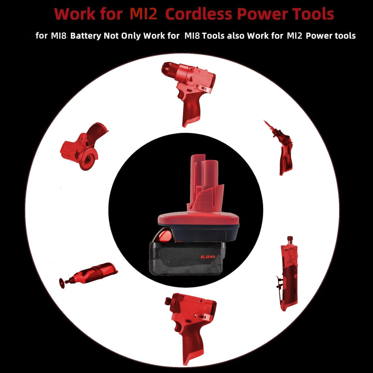 for Milwaukee Battery Adapter, Convert for M18 to Work for M12 Tool Battery Adapter