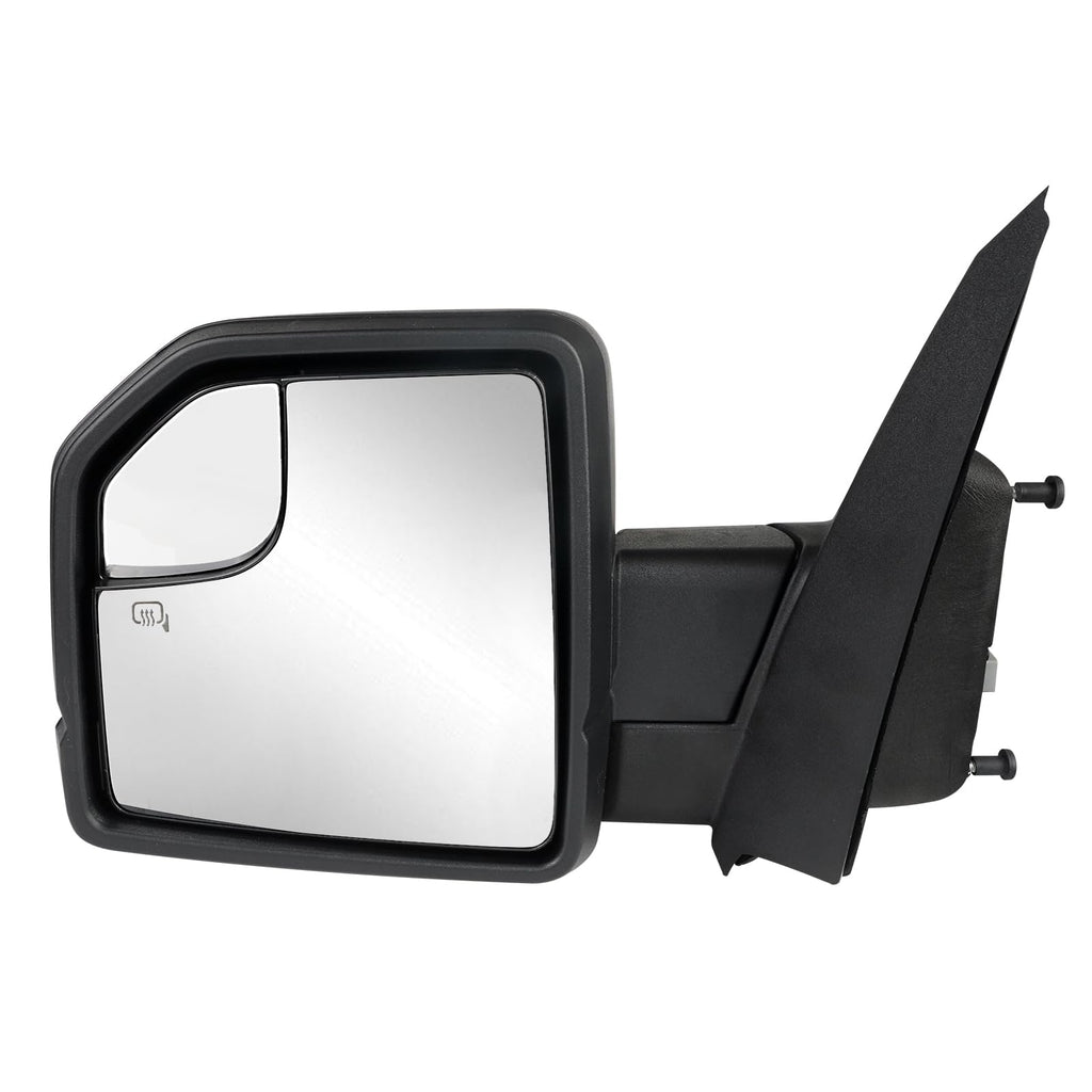 Driver Side View Mirror Assembly Compatible with Ford F-150 2015-2020, Power-Adjustable Heated Glass, Turn Signal & Blind Spot Mirror, Replaces FL3Z17683CB