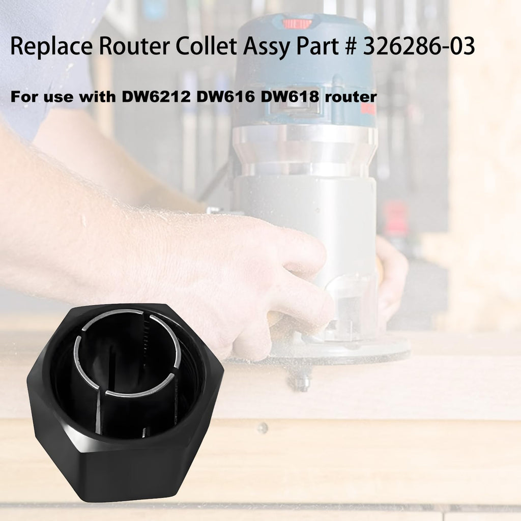 Yutacorex RC050DW 1/2" Router Collet Replacement for Bosch 1617, 1617EVS, 1618, 1618EVS, 1613, 1613EVS Router Part No. 326286-03,2610906284, 323-421 RC050DW