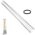 Patio Heater Glass Tube Replacement 51.2" Tall 4" Diameter