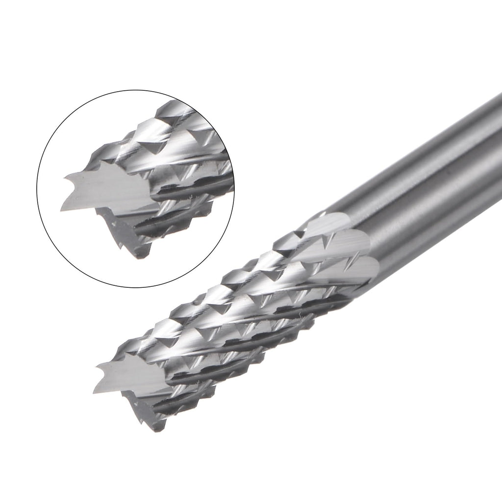 uxcell 10Pcs 3.175mm Carbide End Mill Engraving Milling Cutter CNC Router Bit for PCB Machine, 1/8" Shank