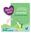 Parent's Choice Baby Wipes Refreshing Cucumber 240 Ct w/ Aloe