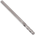 YG-1 - 53902 E5062 Carbide Ball Nose End Mill, Extra Long Reach, Uncoated (Bright) Finish, 30 Deg Helix, 4 Flutes, 6" Overall Length, 0.375" Cutting Diameter, 0.375" Shank Diameter