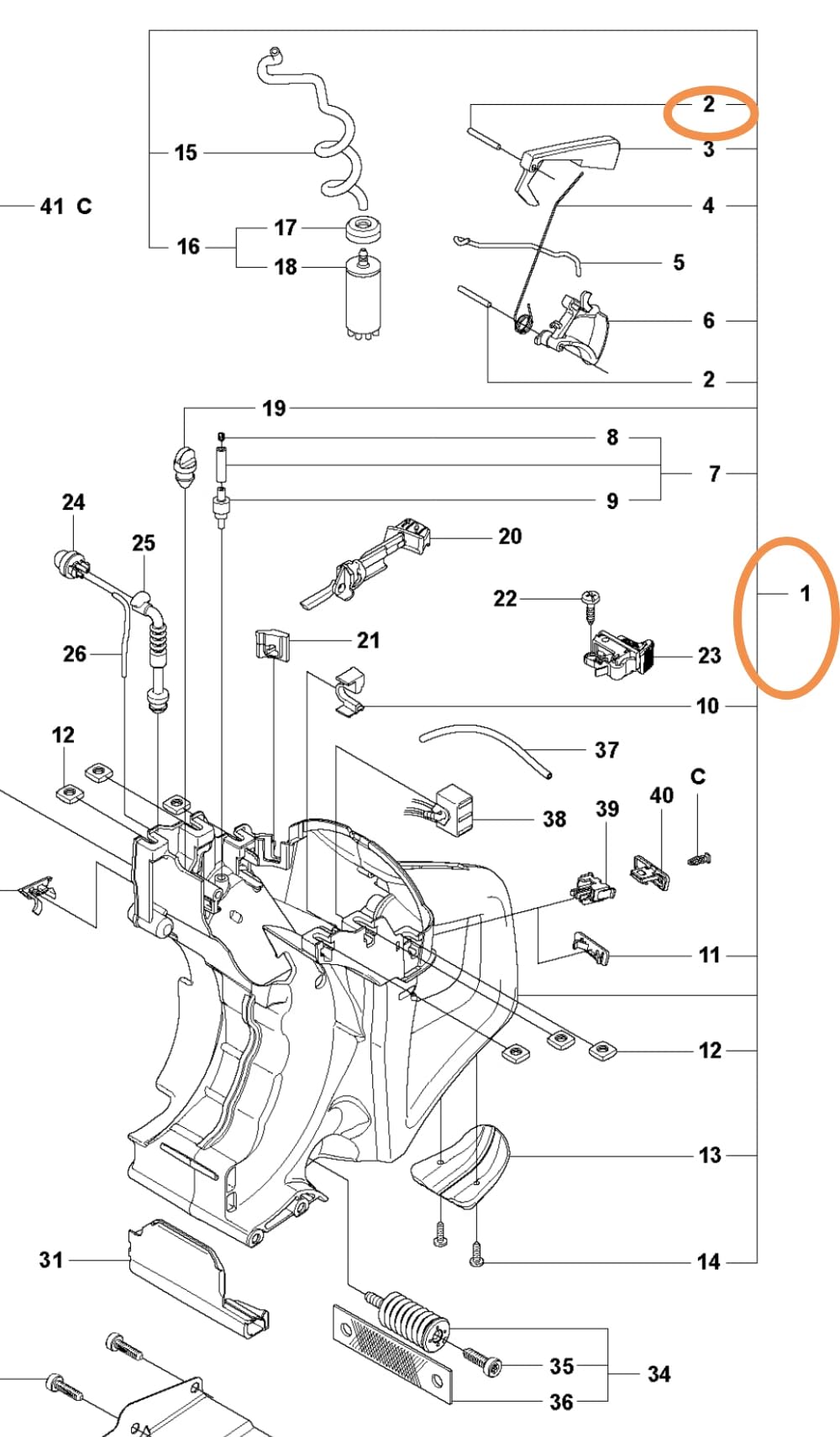 belliya Fuel Tank 593281802 Fit for Husqvarna K760 K770