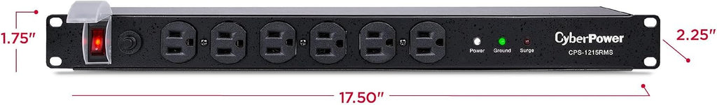 CPS1215RMS Surge Protector | 120V/15A, 12 Outlets, 15 ft Power Cord, 1U Rackmount