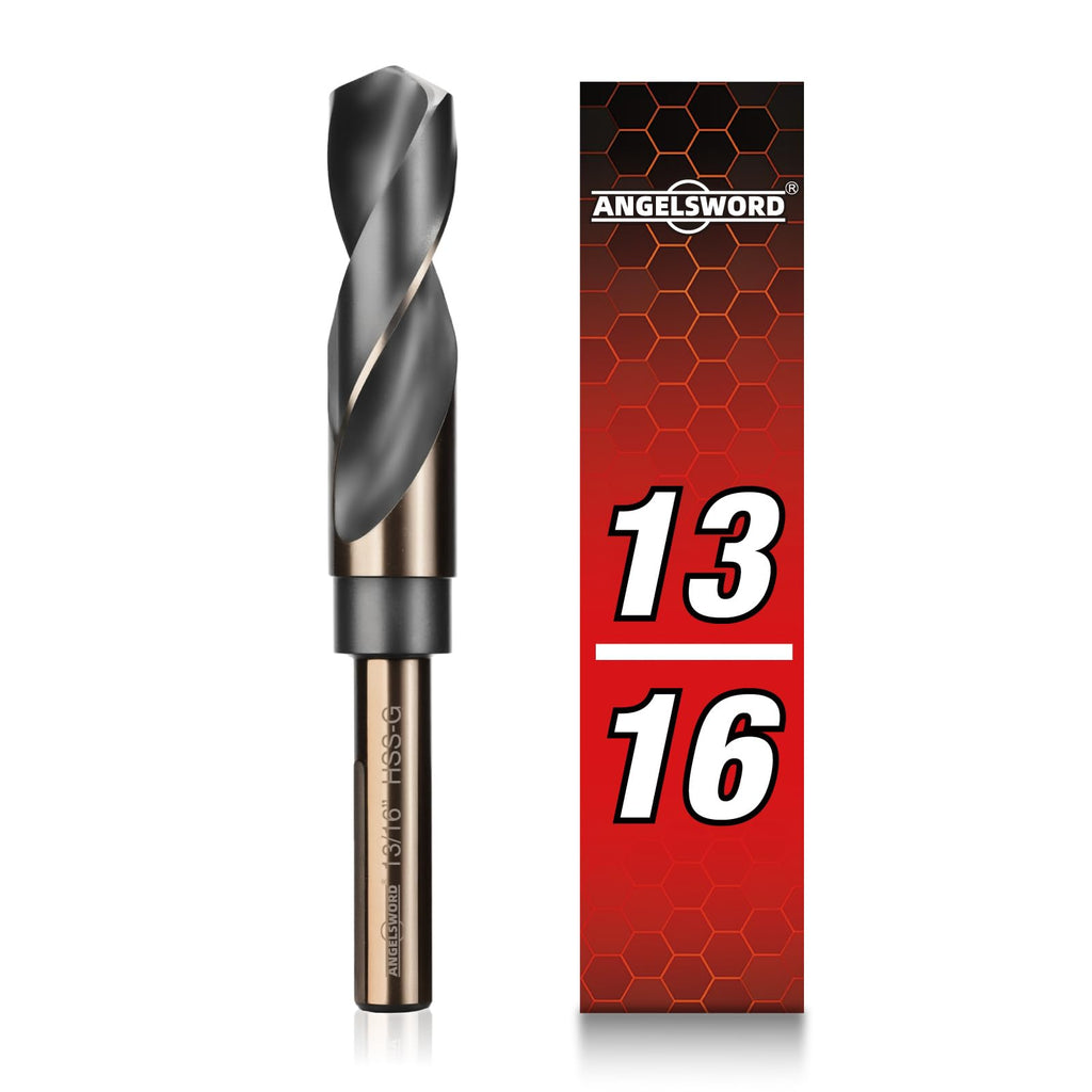 ANGELSWORD 13/16" Reduced Shank Drill Bit for Hard Wood, Mild Steel, Metal