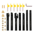 Nakkaa 21Pc Indexable Lathe Turning Tool Kit 1/2" Shank for Turning Boring