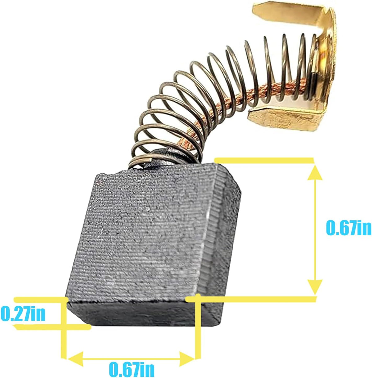 816768 Carbon Brushes Assy Compatible With Ridgid/Craftsman R4510 R45101 MS1250 MS12501 TS2400LS TS2410LS Table Saw/Miter Saw Electric Motors Brushes Parts （4/Pack）
