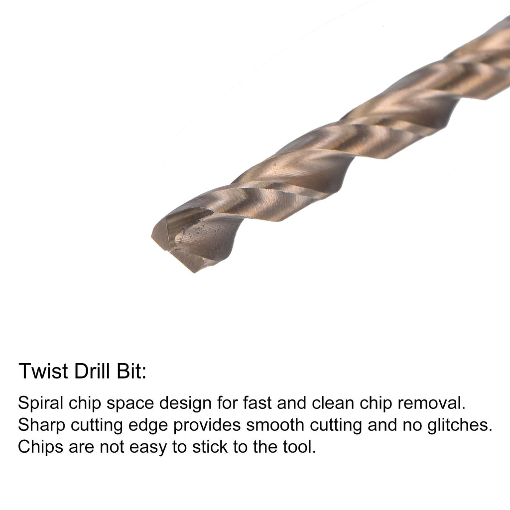 uxcell M5 x 0.8 Spiral Flute Tap and 4.2mm Twist Drill Bit Set, Metric M35 Cobalt High Speed Steel Machine Threading Screw Thread Tap Tool for Stainless Steel