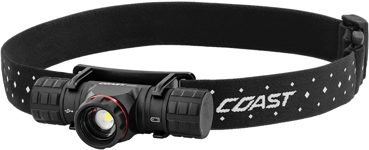 XPH30R 1200 Lumen USB-C Rechargeable Dual Power Headlamp with Twist Focus Beam and Magnetic Base, 4.37 oz. - Black