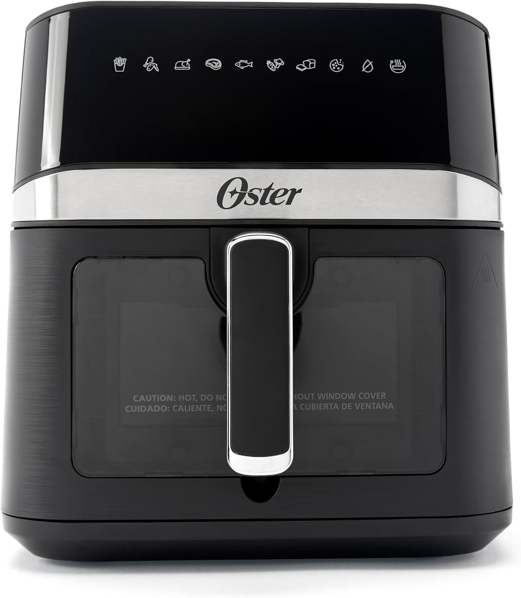 Oster 6 Quart Digital Air Fryer with Window, Large Capacity Airfryer for Easy Cooking