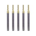 NZ 3 Flute 5/64" Solid Carbide Square End Mill ZrN Coated, 5Pcs