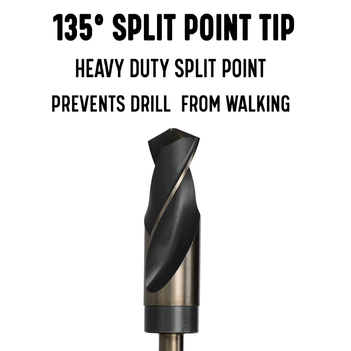 Drill America - KFDRSD3/8X21/32 21/32" Reduced Shank High Speed Steel Black & Gold KFD Drill Bit with 3/8" Shank, KFD Series