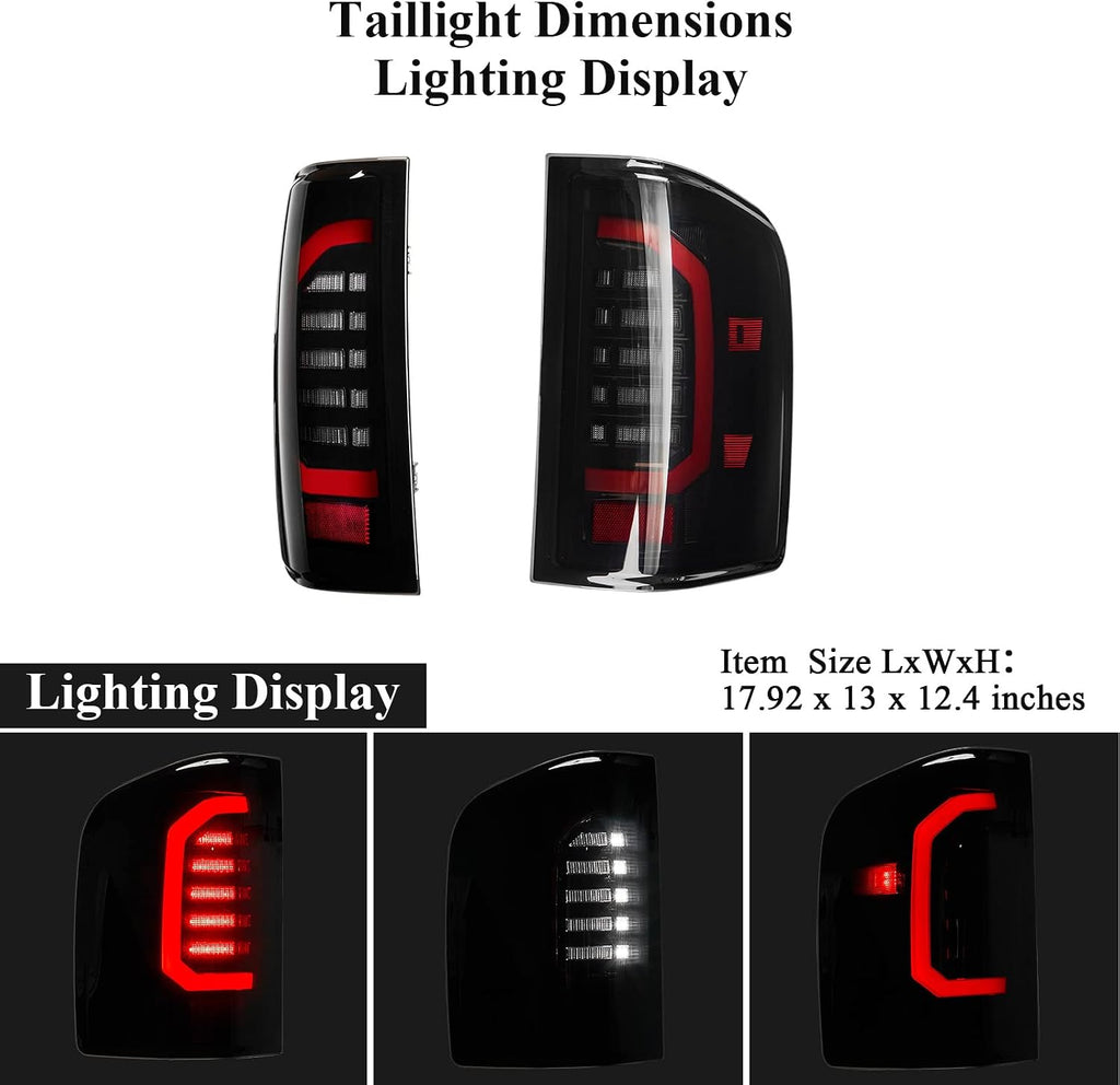 LED Tail Lights Compatible with 2007-2014 Chevy Silverado