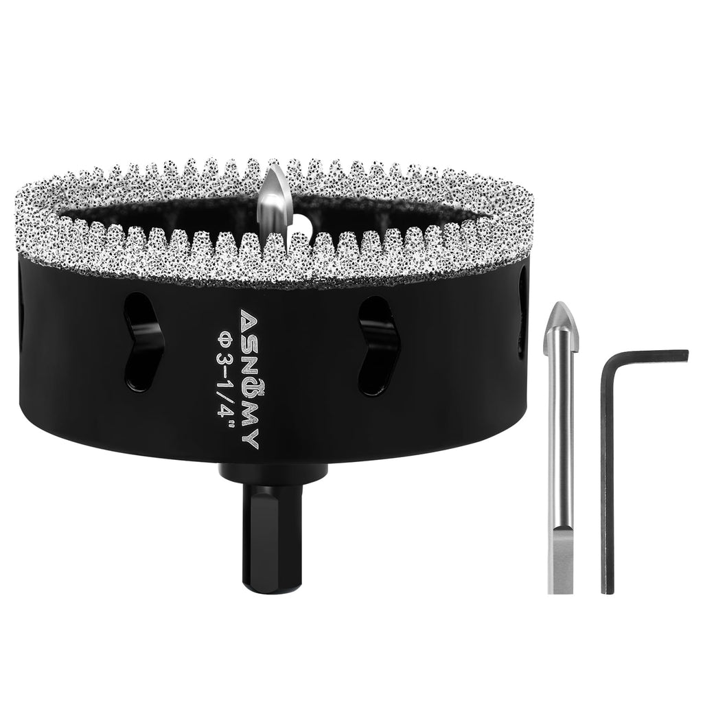 3-1/4" Diamond Hole Saw with Pilot Drill Bit,Tile Hole Saw for Ceramic