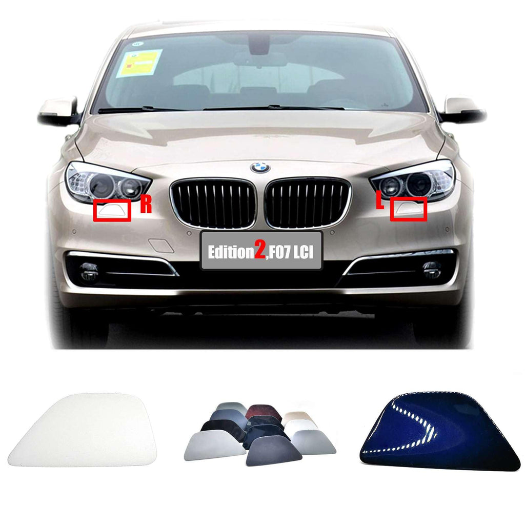 Headlight Washer Cover for 14-17 BMW GT Series F07LCI Gran Turismo GT5 Fit 5GT 535i 535ix 550i 550ix 2014 2015 2016 2017 Cleaning Headlamp Spray Nozzle