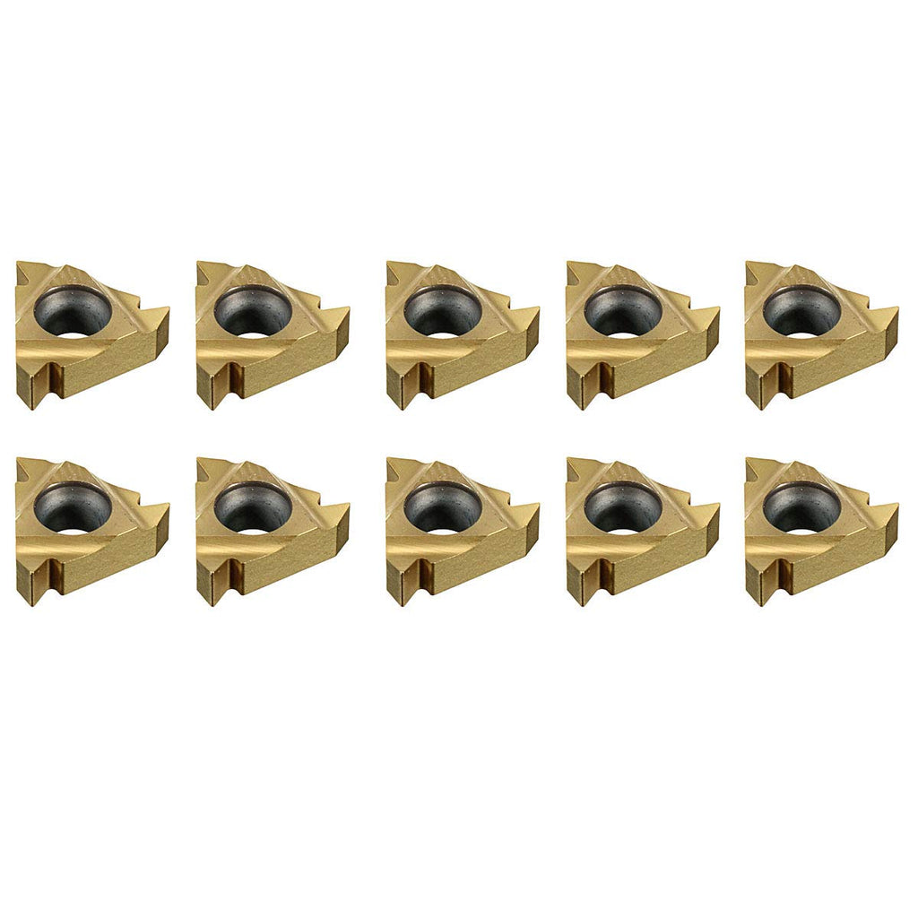 VeYocilk Lathe Threading Carbide Inserts:10 Pcs 11IR A60 1/4 Carbide Inserts for Internal Threading Holders CNC Cutting CNC Turning Tool