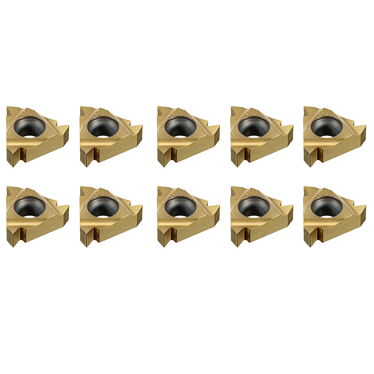 VeYocilk Lathe Threading Carbide Inserts:10 Pcs 11IR A60 1/4 Carbide Inserts for Internal Threading Holders CNC Cutting CNC Turning Tool