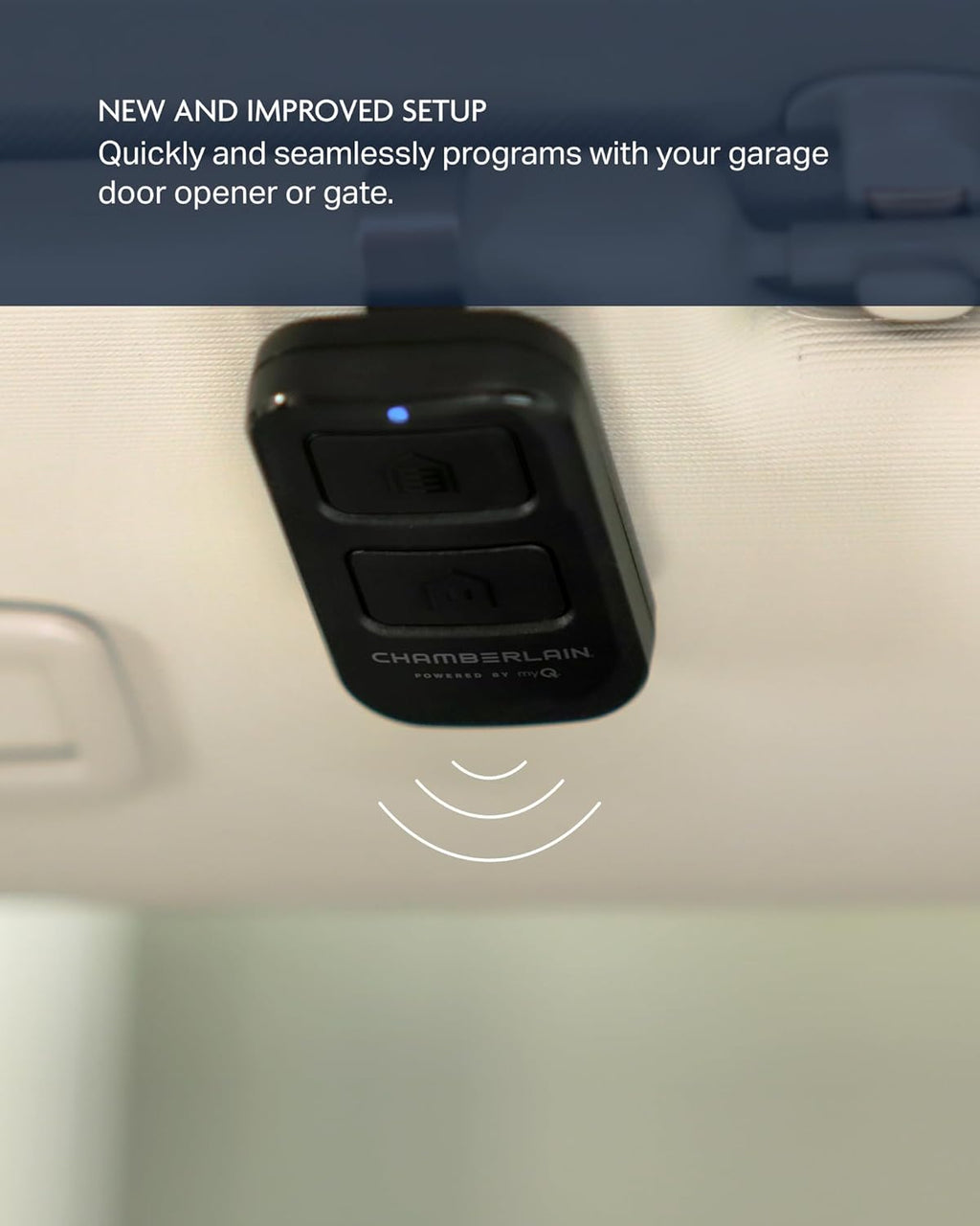 Genuine Universal myQ 2-Button Garage Door Opener Remote | Works with all major brands, Ultra-Secure Encryption w/