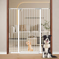 51.1" x 29.5-48.4" Extra-Tall & Extra-Wide Adjustable Hardware/Pressure-Mounted Pet & Child Safety Gate with Dual-Lock Walk-Through Swing Door for Stairs, Hallways & Wide Doorways