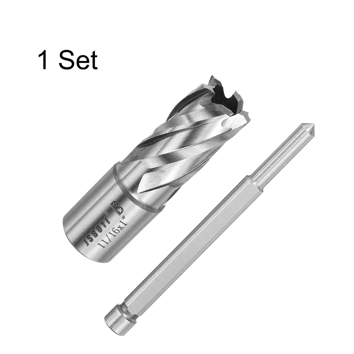 HARFINGTON Annular Cutter 11/16" Cutting Diameter Shank 3/4" with 1" Depth of Locating Pin M2 High-Speed Steel Drill Bit Annular Cutter for Standard Magnetic Drills Machine Tools Mills
