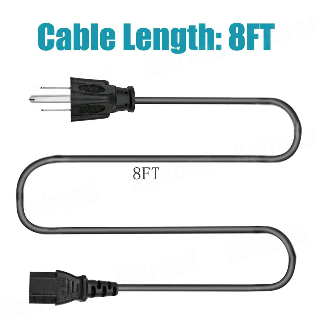 3 Prong Power Cord Replacement for HITACHI 42HDT52 42HDS52 55HDS69 55HDT52 P50A202 P50H401 P50H4011A P50H401A P50S601 P50T501 EV02351 P50S602 HDTV TV AC Cable