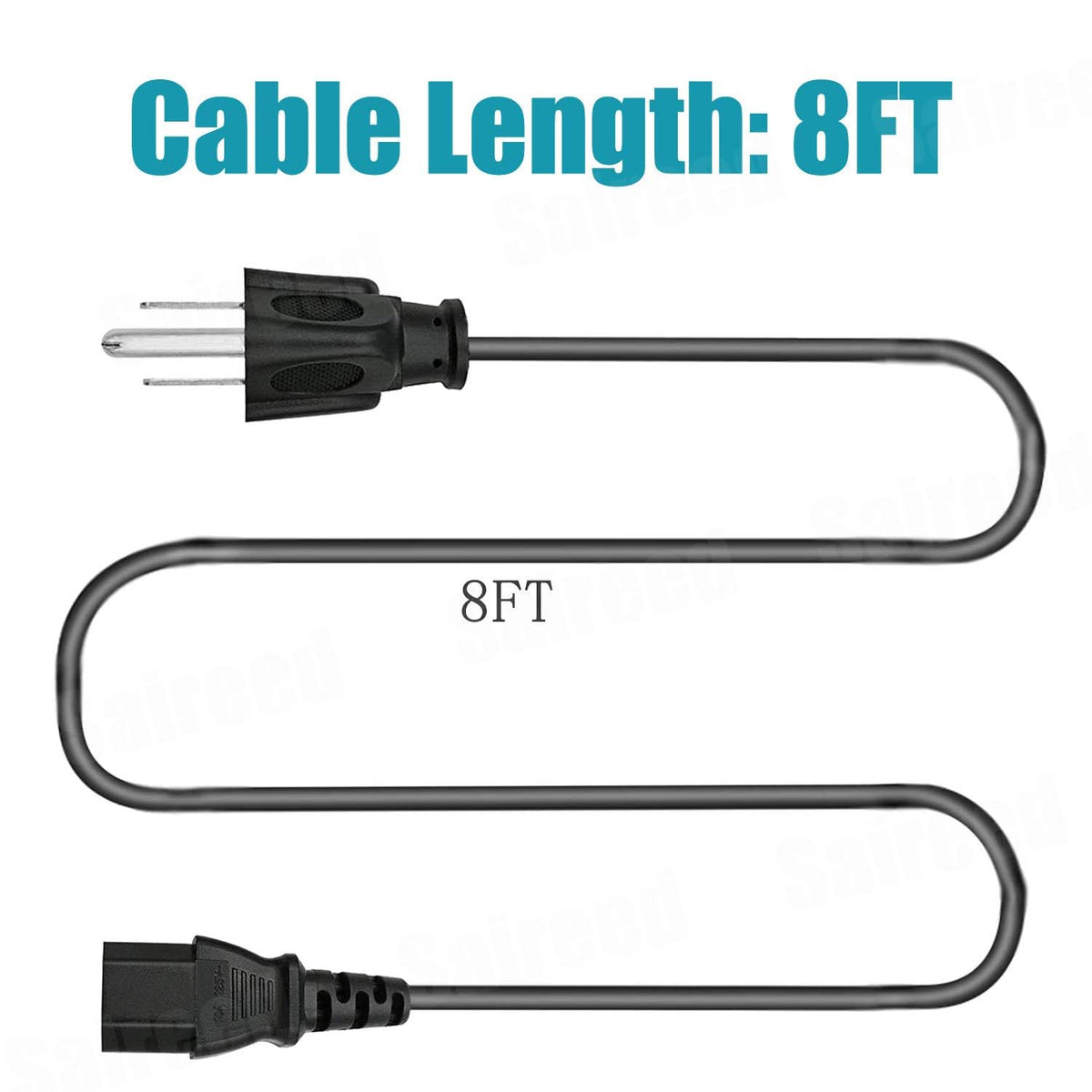 3 Prong Power Cord Replacement for HITACHI 42HDT52 42HDS52 55HDS69 55HDT52 P50A202 P50H401 P50H4011A P50H401A P50S601 P50T501 EV02351 P50S602 HDTV TV AC Cable